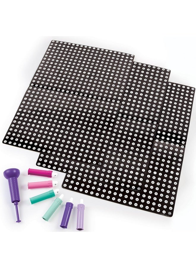 Make It Real Make It Real Stamp to Reveal DIY Dot Posters, 1 Stamper per kit & 3 Dot Posters |Craft Kit, Artwork Activity, Girls & Kids Ages 6 Bunny, Frog, Panda  - Image 3