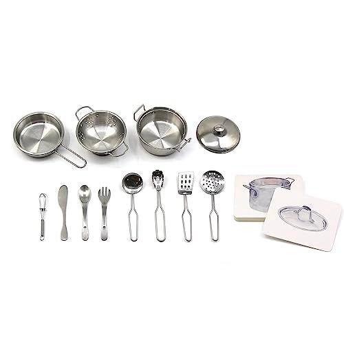 KIDDISON Montessori Language Materials Objects with Similar Cards 12pcs Mini Kitchen Replicas with Picture Cards - Image 5