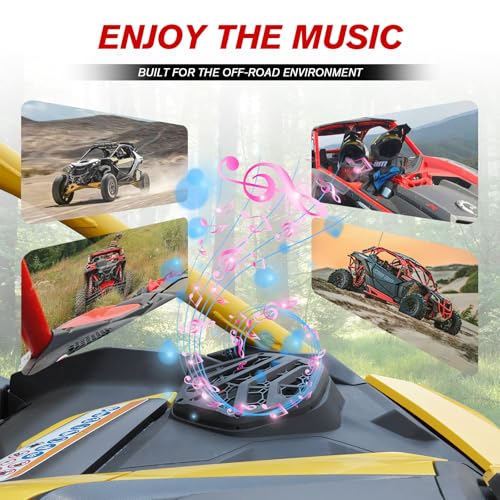 XUTVOTOR Front Dash Speaker Pods for 2024-2025 Can-Am Maverick R, Front Dashboard Speaker Enclosures Dustproof Mesh Holder for Can Am Maverick R MAX X RS 2024+ Accessories(Speakers Not Included) - Image 5