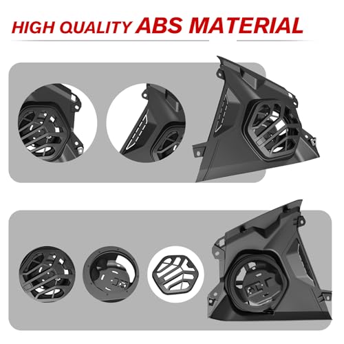 XUTVOTOR Front Dash Speaker Pods for 2024-2025 Can-Am Maverick R, Front Dashboard Speaker Enclosures Dustproof Mesh Holder for Can Am Maverick R MAX X RS 2024+ Accessories(Speakers Not Included) - Image 3