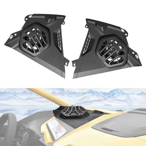 XUTVOTOR Front Dash Speaker Pods for 2024-2025 Can-Am Maverick R, Front Dashboard Speaker Enclosures Dustproof Mesh Holder for Can Am Maverick R MAX X RS 2024+ Accessories(Speakers Not Included) - Image 1
