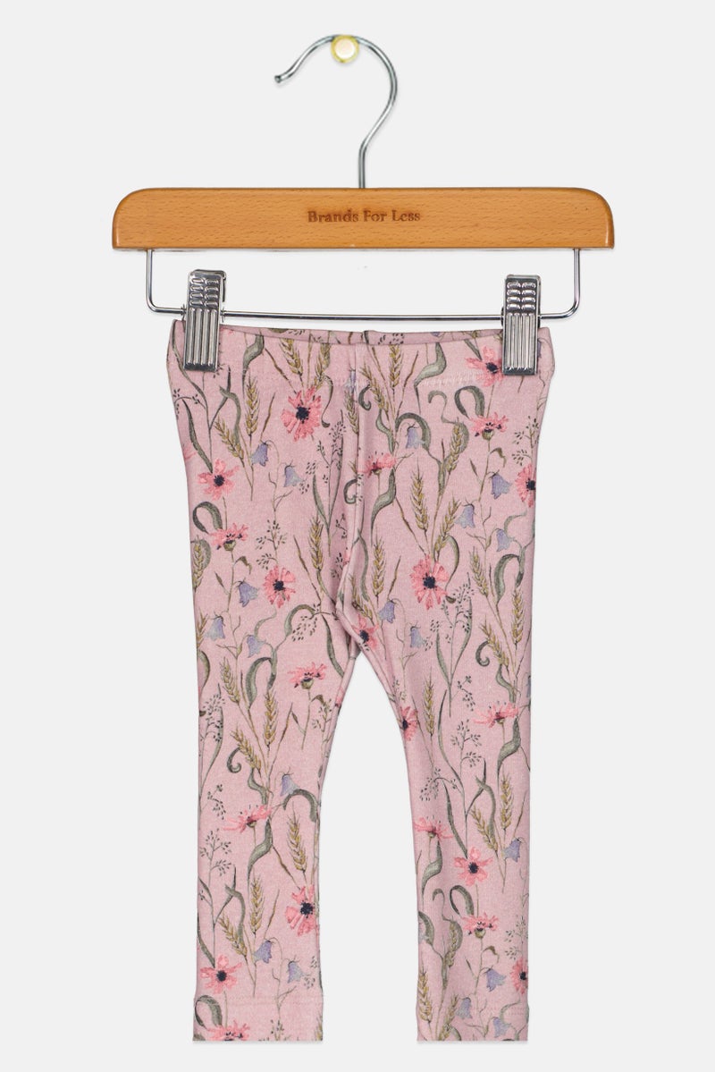 NAME IT Toddlers Girl Floral Print Pull On Leggings, Multicolor - Image 1