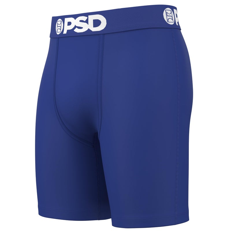 PSD Underwear Men's LA Blue Solid Cotton Boxer Brief 3 Pack, Multi, M - Image 3