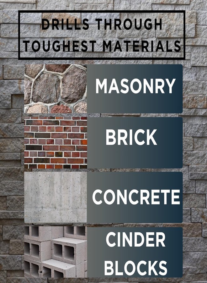 Drilax 1 3/4 inch Diamond Brick Concrete Block Masonry Hole Saw Heavy Duty Wet Dry Use 1-3/4 inch 1.75 inch Single Pack - Image 4
