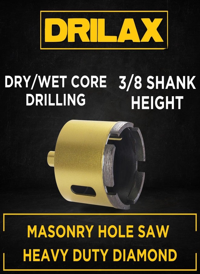 Drilax 1 3/4 inch Diamond Brick Concrete Block Masonry Hole Saw Heavy Duty Wet Dry Use 1-3/4 inch 1.75 inch Single Pack - Image 3