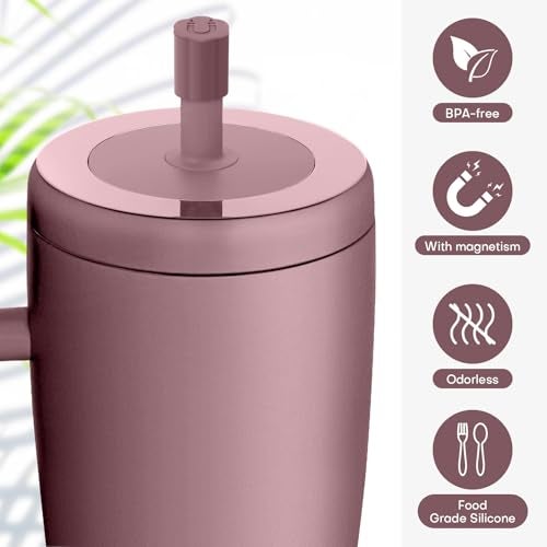 Rolitwils 2 Pack Magnetic Straw Cover, Silicone Leakproof Straw Protector for Tumbler, Compatible with Era/Resa, Drinkware Accessory - Image 5