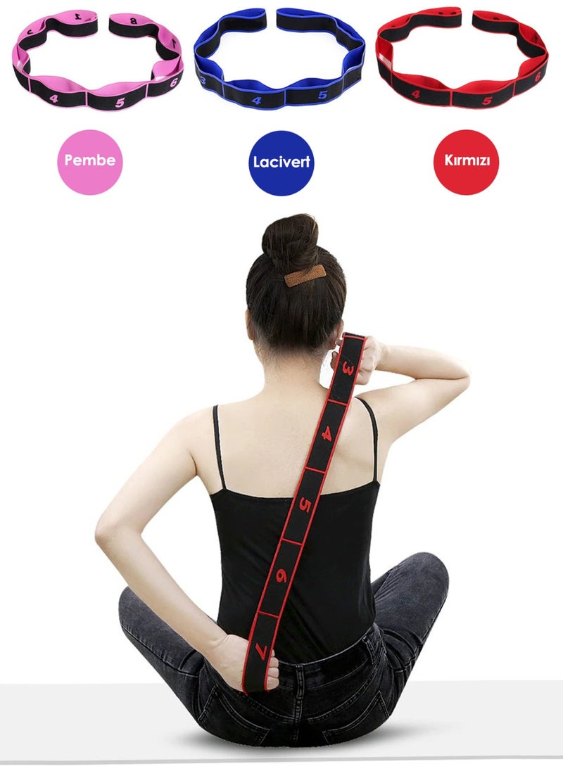 Technosmart 8 Different Level Resistance Bands Sports Exercise Aerobics Pilates Squat Band Fitness Yoga  - Image 3