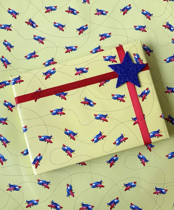 Dovetail Plane Awesome Kids Gift Wrapping Paper Pack of 10 Sheet - Image 1