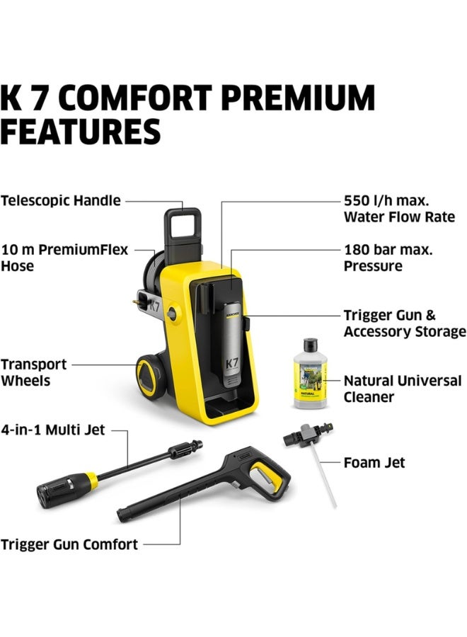 Karcher K 7 Comfort Premium High Pressure Washer (180 Bar, 3000W, Hose Reel) - 2 Years Warranty - Image 2