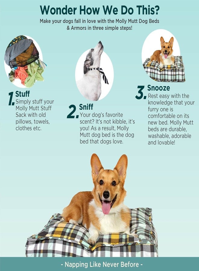 Molly Mutt Water-Resistant Dog Bed Liner, Nylon Bed Liner For Dogs, Easy To Clean, Gray, Round, 36”x36”x4.75” - Image 4