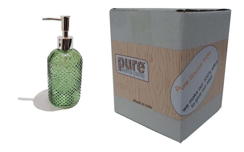 Pure Source India Soap Dispenser Pump for Kitchen, Bathroom Counter top and Vanities, Glass Dispenser Capacity-250 ML - Image 3