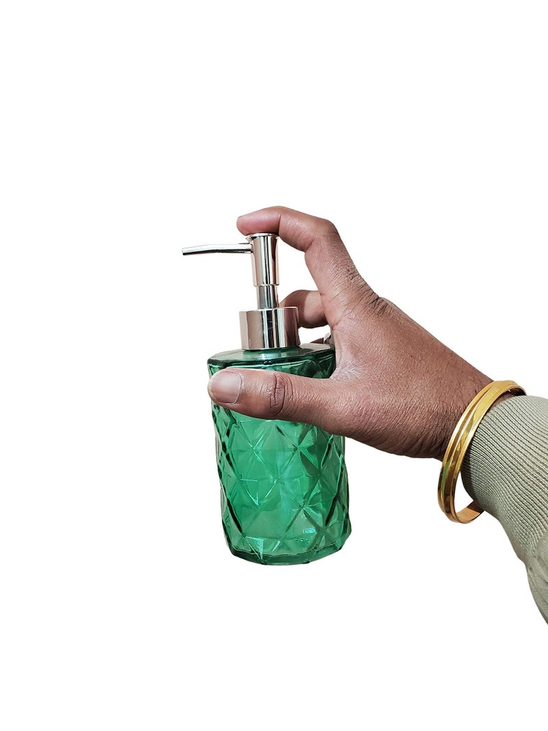 Pure Source India Soap Dispenser Pump for Kitchen, Bathroom Counter top and Vanities, Glass Dispenser Capacity-250 ML - Image 5
