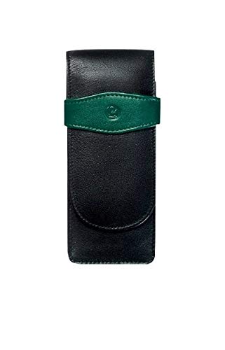 Pelikan Pelikan 3-Pen Leather Pouch, Black/Green, 1 Each (924092)  - Image 3