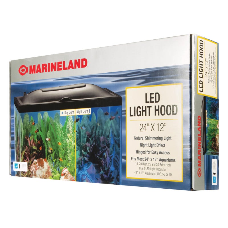 Marineland LED Light Hood for Aquariums, Day & Night Light 24 by 12-Inch,Blacks & Grays - Image 1