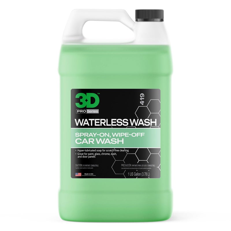 3D Waterless Car Wash - Easy Spray Waterless Detailing Spray - No Soap or Water Needed - Great on Cars, RVs, Motorcycles & Boats 1 Gallon - Image 1