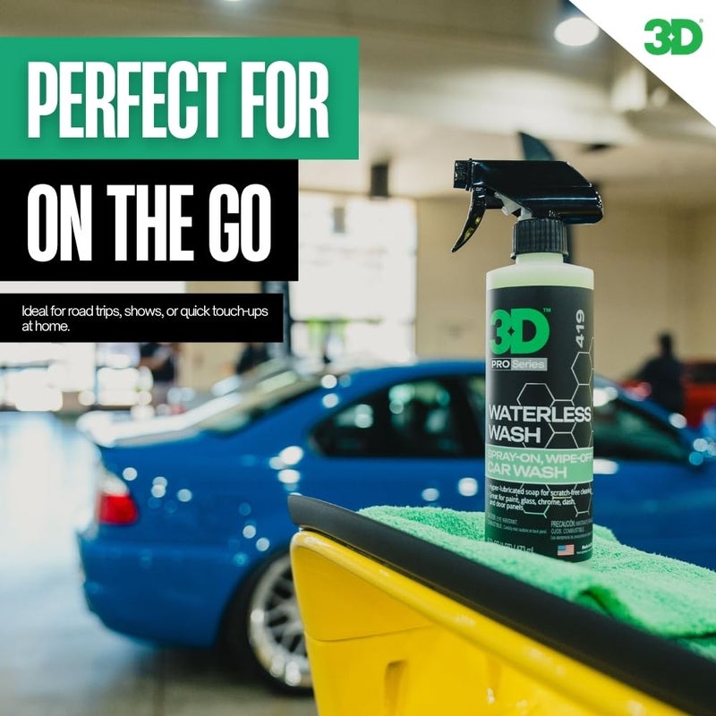3D Waterless Car Wash - Easy Spray Waterless Detailing Spray - No Soap or Water Needed - Great on Cars, RVs, Motorcycles & Boats 1 Gallon - Image 3