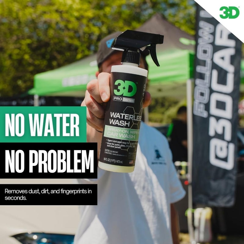 3D Waterless Car Wash - Easy Spray Waterless Detailing Spray - No Soap or Water Needed - Great on Cars, RVs, Motorcycles & Boats 1 Gallon - Image 4