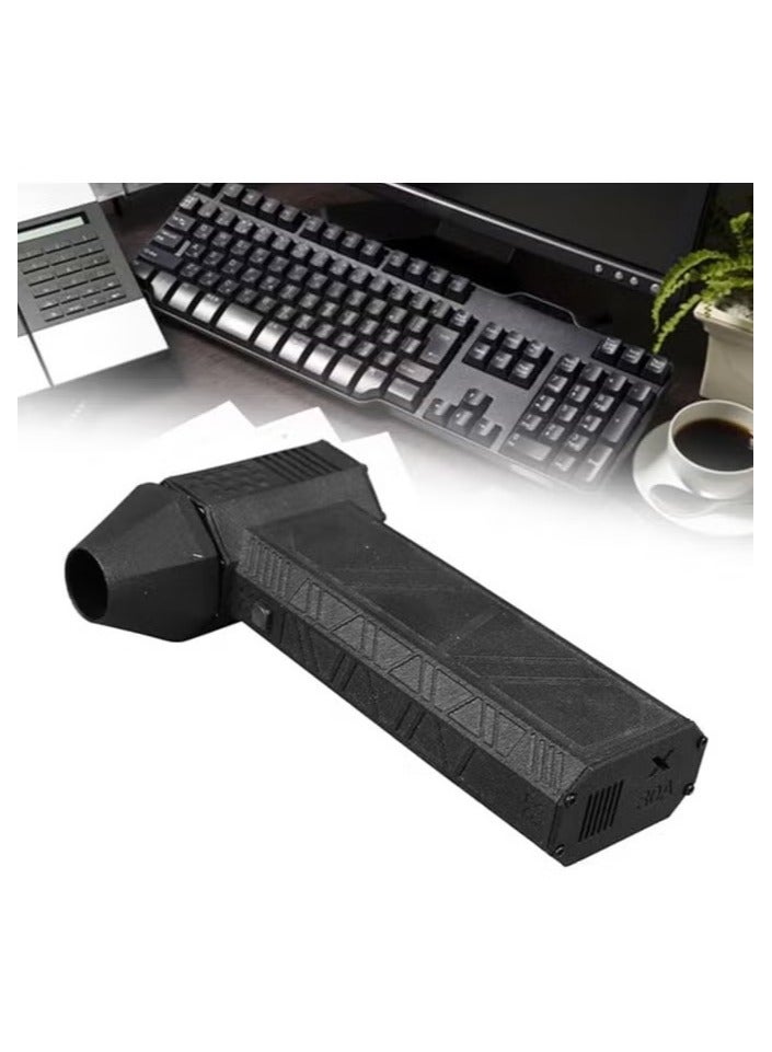 مروحة توربو نفاثة صغيرة قابلة لإعادة الشحن، منفاخ قوي بسرعة 130000 دورة في الدقيقة مع قناة عالية السرعة، 150 وات. لون أسود. - Image 3