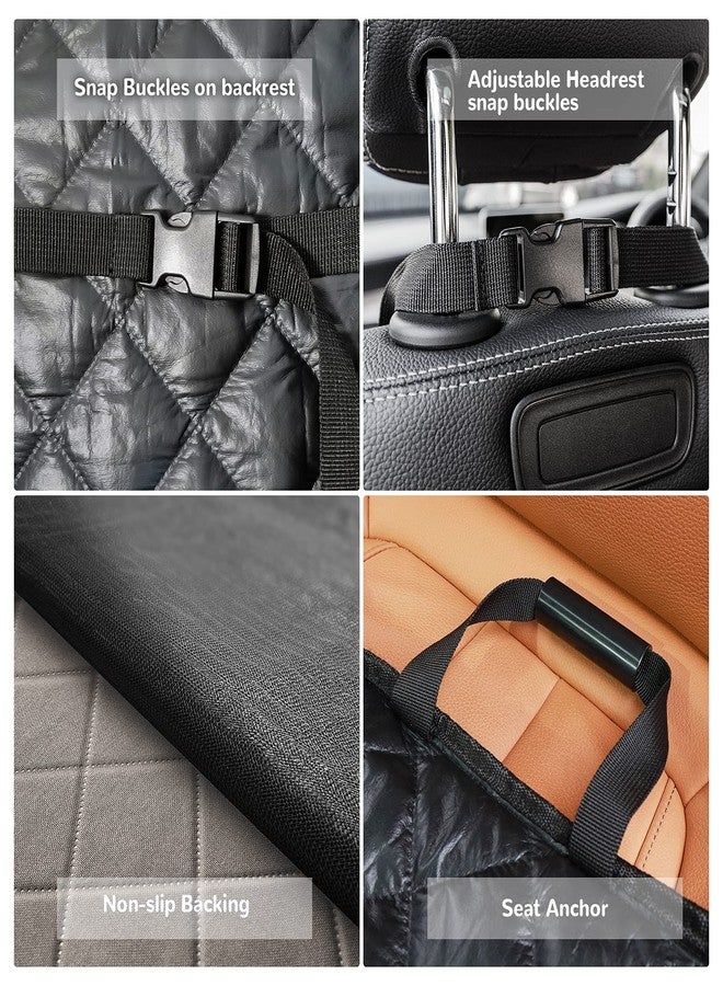URPOWER Dog Car Seat Cover for Front Seat, 100% Waterproof Dog Seat Covers with Pocket Cars Seat Protector for Dog, Nonslip & Quilted Pet Seat Covers with Elastic Bottom for Cars, Trucks & SUVs - Image 4