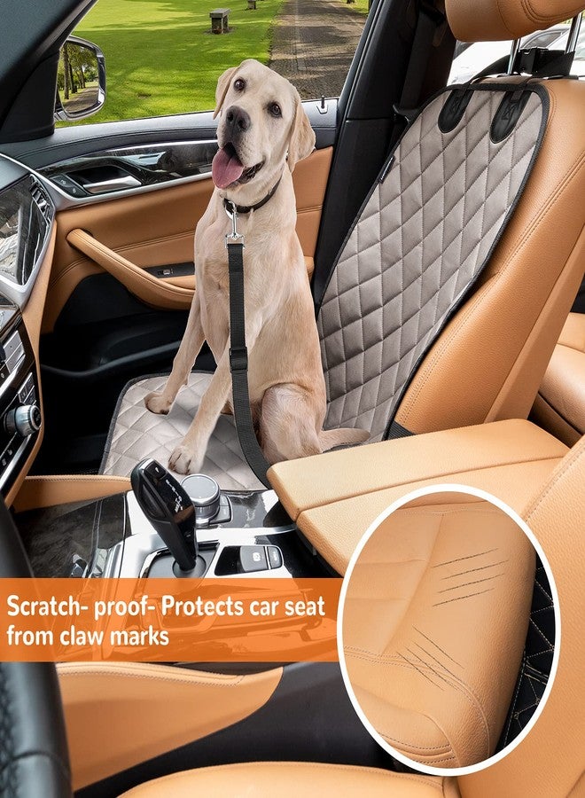 URPOWER Dog Car Seat Cover for Front Seat, 100% Waterproof Dog Seat Covers with Pocket Cars Seat Protector for Dog, Nonslip & Quilted Pet Seat Covers with Elastic Bottom for Cars, Trucks & SUVs - Image 2