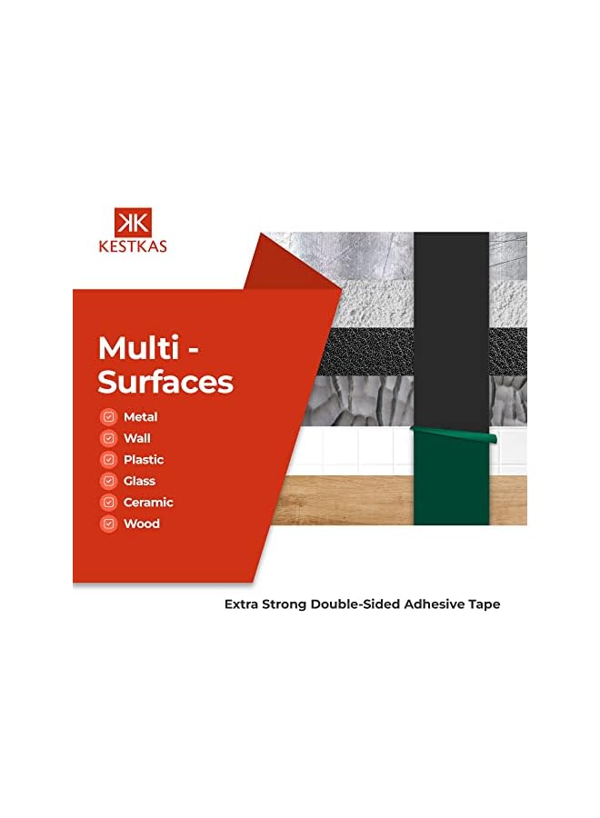 PROMASS promass Extra Strong Double-Sided Adhesive Tape 50mm x 10m Instant Multi-Surface Fixing - Glass - Metal - Varnished Wood - Plastic - Ceramics  - Image 5