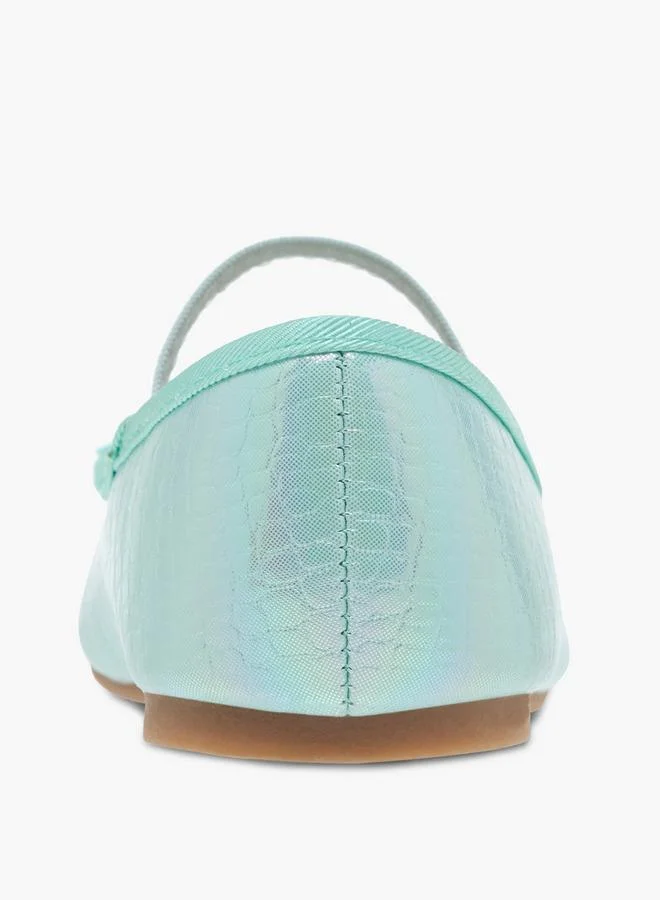 Flora Bella By Shoexpress Flora Bella Bow Embellished Ballerina Shoes With Elastic Strap Detail
