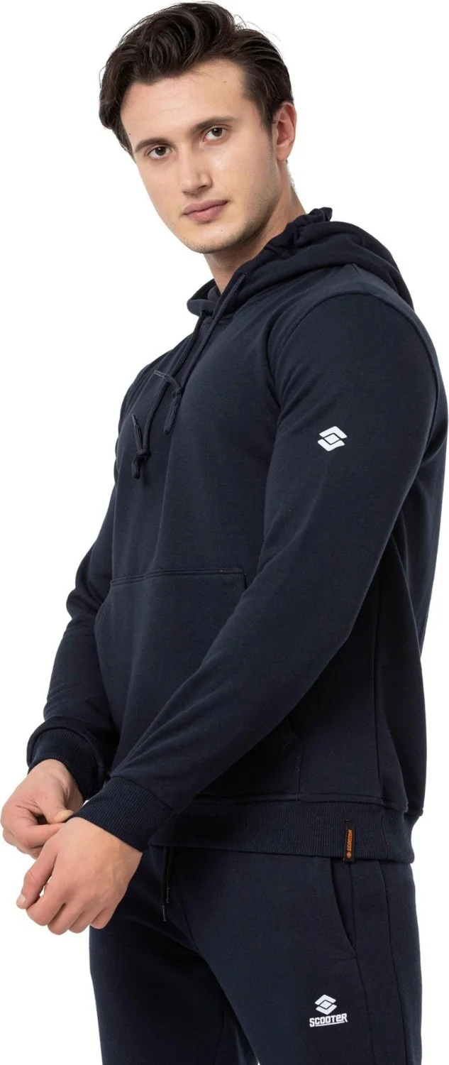 سكوتر Navy Blue Men's Hooded Basic Sweatshirt M1518TL