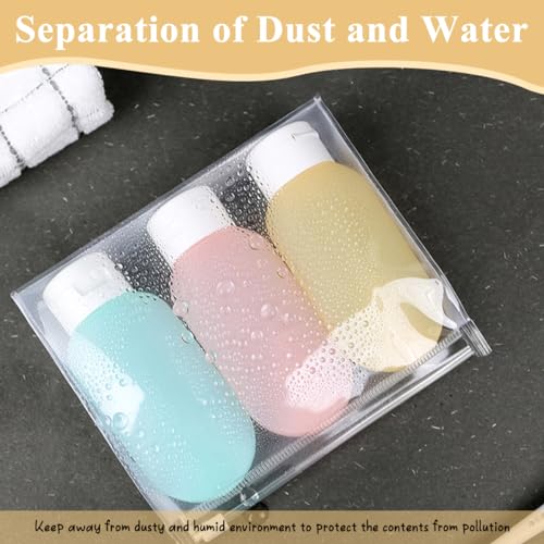 MAYCREATE® Travel Bottles for Toiletries 3pcs Set,60ml Travel Toiletry Bottles,Small for Refillable Leakproof Squeeze Containers with Lids Shampoo Lotion BPA-Free - Image 4