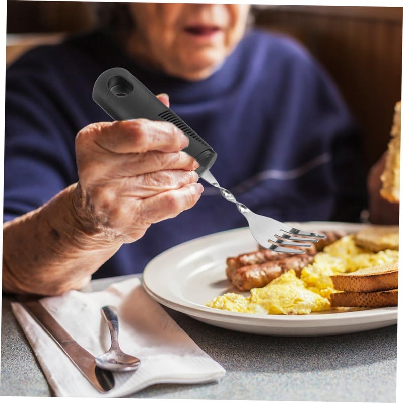 Weighted Utensils For Elderly 6Pcs Adaptive Tableware Set For Hand Tremors Easy Clean - Image 4