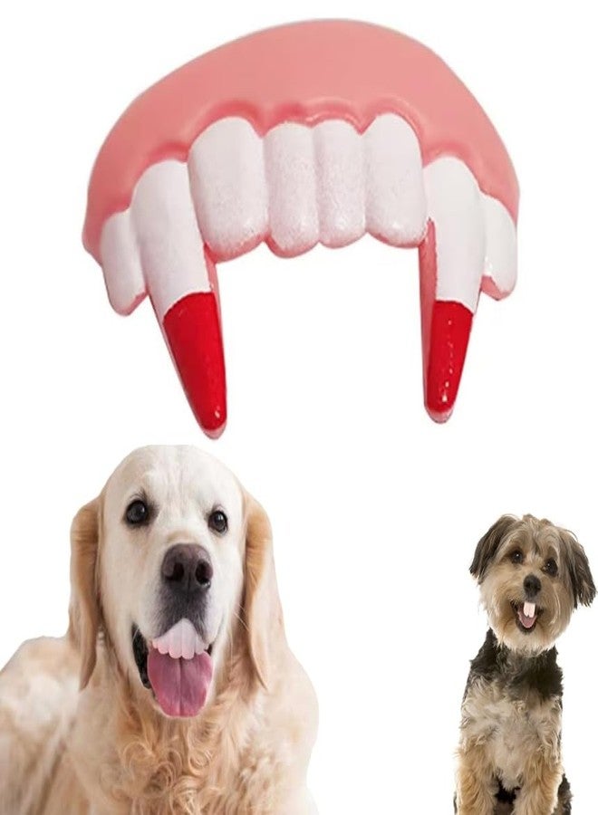 DPWOUM White Vampire Teeth Fake Teeth for Dogs,Funny Silicone Braces,Creative Fake Chew Toys, Easy to Apply Dog Toy,Interactive Toys,Dog Christmas Costume Suitable Accessories - Image 1