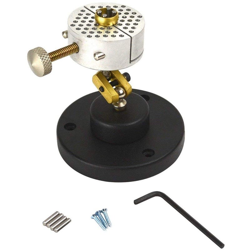 DIY Crafts Hand Free Universal Work Holder Universal Aluminum Work Holder Peg Clamp Base Jewelry Making Revolving Vise Bench Tool Set - Image 2