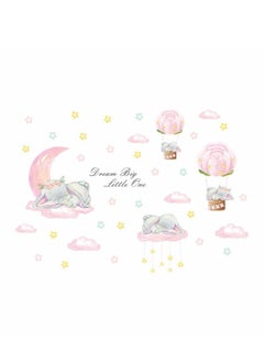Bluejw Pink Star Moon Decorative Wall Stickers Perfect For Kids' Bedrooms And Nurseries  - Image 1