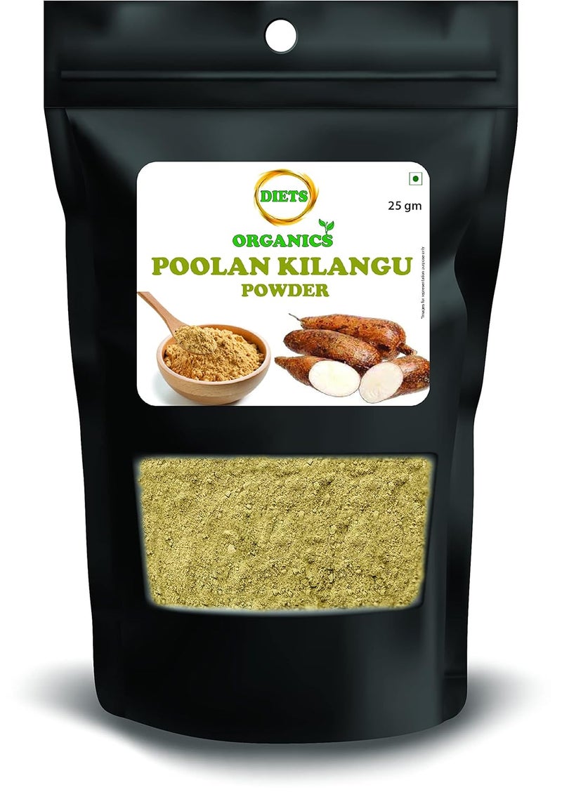 DIETS ORGANICS Poolankilangu powder 25 GMS 3 White Turmeric Kichili Kilangu Powder for Skin Care 25Gms PACK OF 3 - Image 1