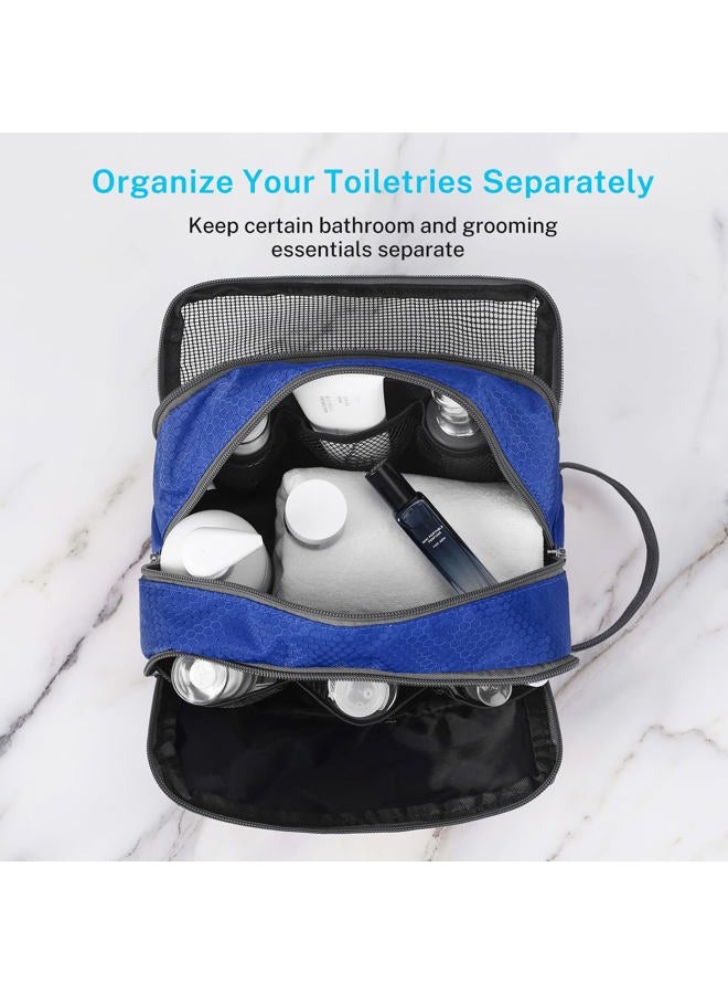 Gonex Travel Toiletry Bag Nylon, Dopp Kit Shaving Bag Toiletry Organizer Blue - Image 4