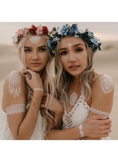 Divawoo 6 Sheets Temporary Tattoo,Flash Fake Waterproof Body Tattoos Stickers Women Wedding Party  - Image 3
