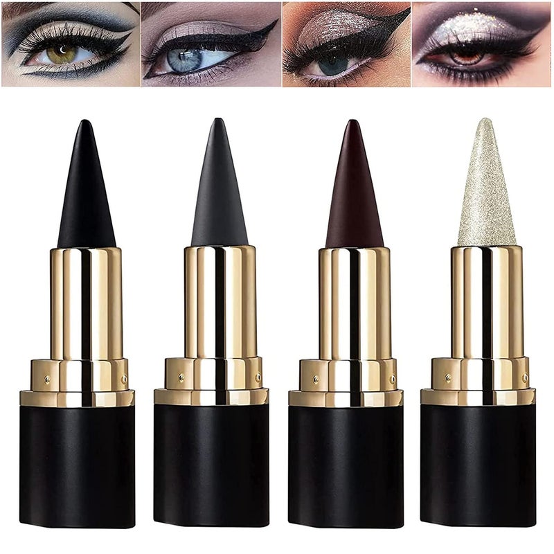 UNIFULL 4 Color Gel Eyeliner Cream Tool Smudge Proof Pencil Matte Black Tattoo Pen Gel Stick Makeup for Women