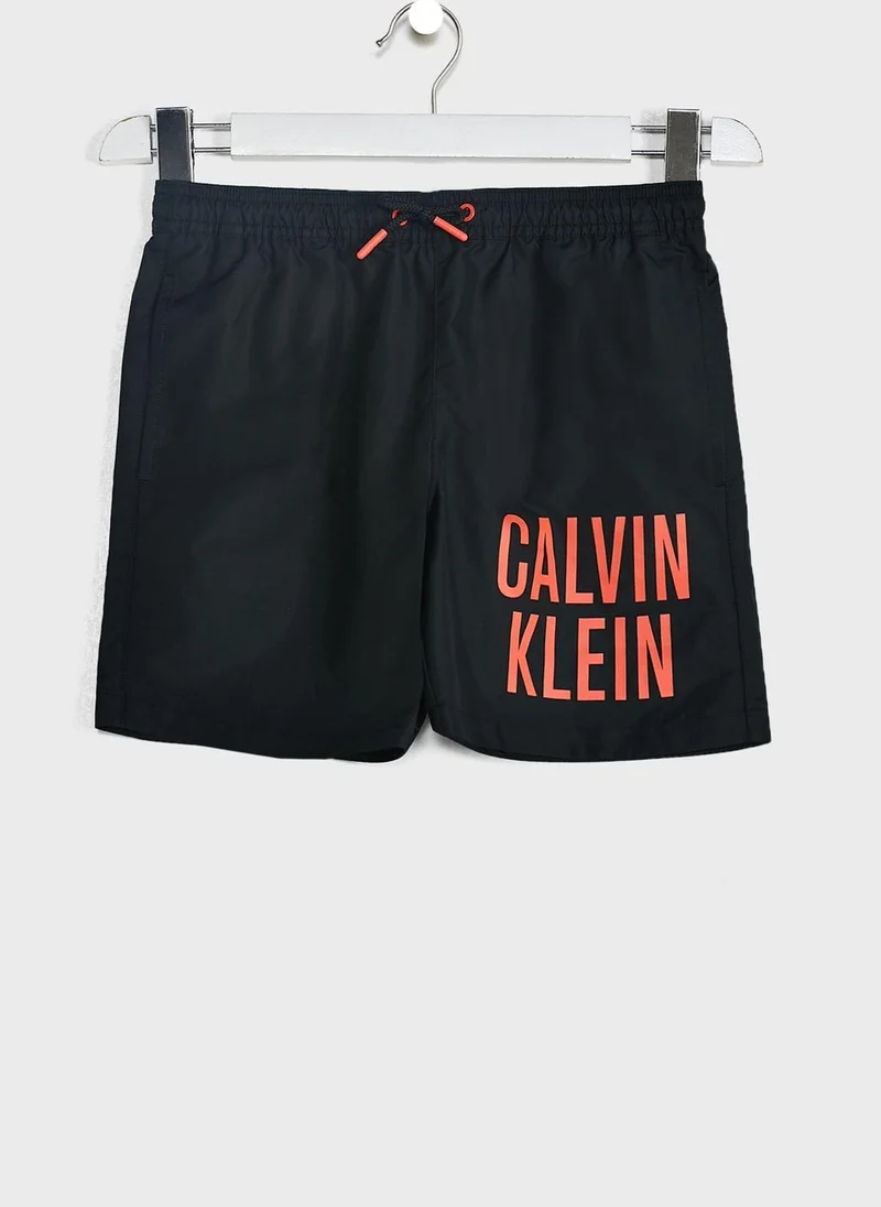 CALVIN KLEIN Kids Logo Drawstring Shorts