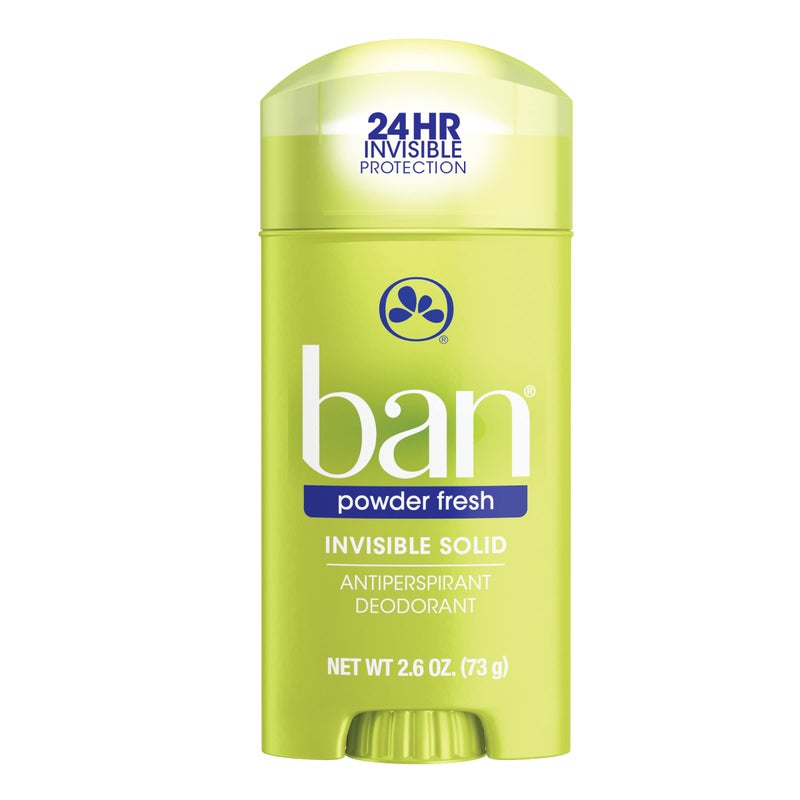 Ban Original Unscented 24-hour Invisible Antiperspirant, Solid Deodorant for Women and Men, Underarm Wetness Protection, with Odor-fighting Ingredients, 2.6 oz (Pack of 6) - Image 1