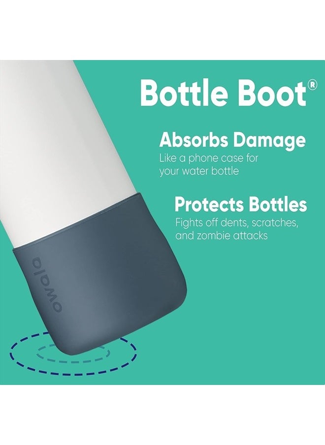 Owala - Silicone Water Bottle Boot, Anti-Slip Protective Sleeve for Water Bottle, Protects FreeSip and Flip Stainless Steel Water Bottles, 40 Oz, Grey - Image 1