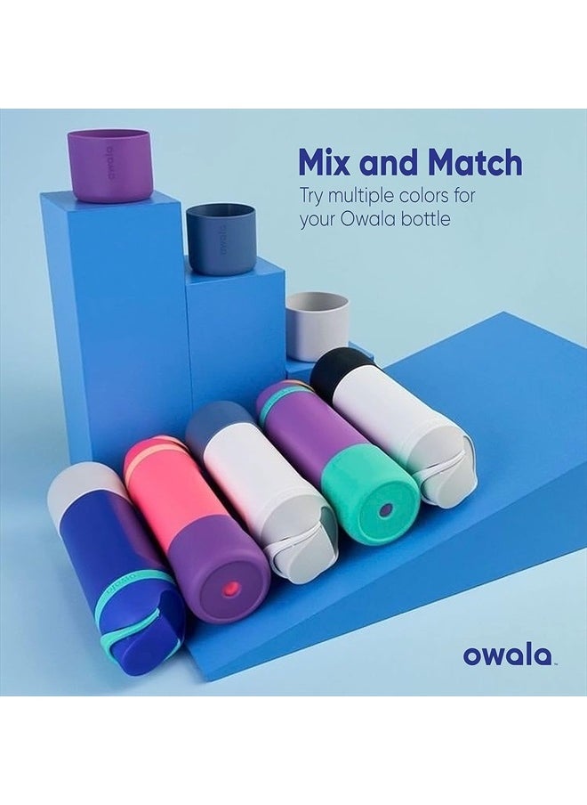 Owala - Silicone Water Bottle Boot, Anti-Slip Protective Sleeve for Water Bottle, Protects FreeSip and Flip Stainless Steel Water Bottles, 40 Oz, Grey - Image 1