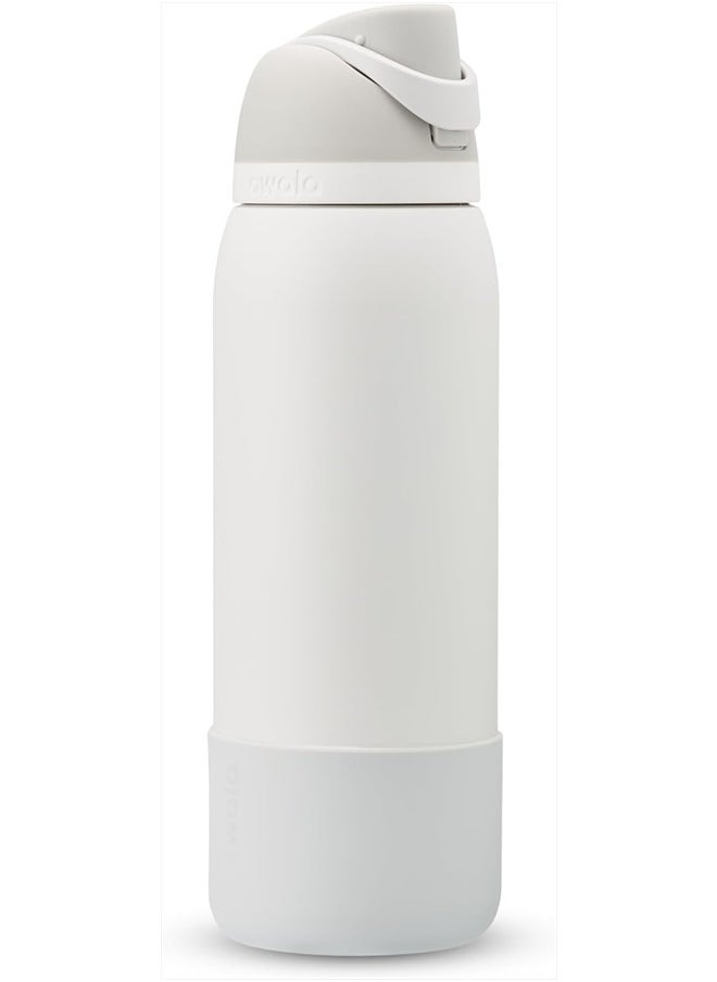 Owala - Silicone Water Bottle Boot, Anti-Slip Protective Sleeve for Water Bottle, Protects FreeSip and Flip Stainless Steel Water Bottles, 40 Oz, Grey - Image 1