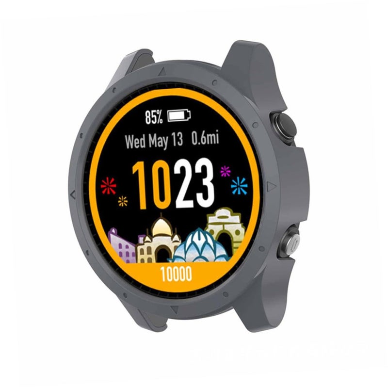 Shatter Resistant PC Protective Case Forerunner Smartwatch Shockproof Cover Grey - Image 3