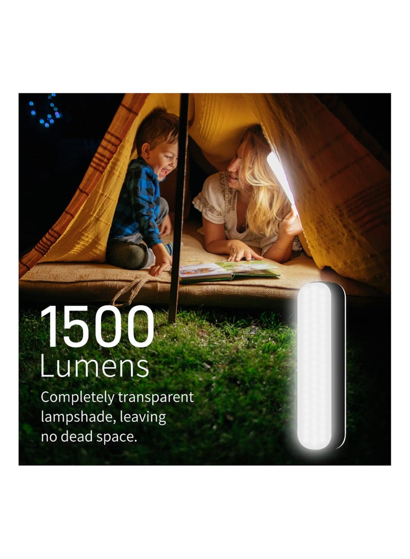 Solar Rechargeable Camping Lantern, 4800mAh Power Bank, 1500 Lumens, 40 LED lamp, 4 Light Modes LED Lantern for Car, Home, Outage, Attic, Garage, Backyard and More, Strong Magnets (Black × 1pcs) - Image 2