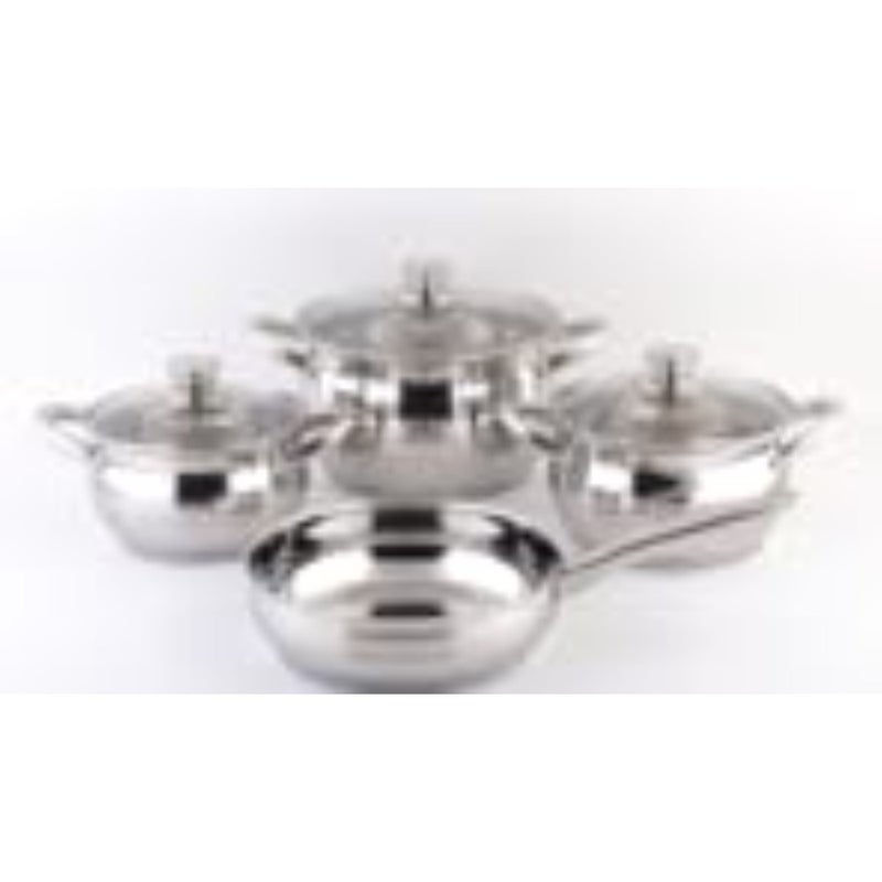 Cologne 7-Piece Cookware Set, 18/10 Stainless Steel Pots and Pans Set with Glass Lids, 18cm 20cm 24cm Casseroles and 24cm Fry Pan - Image 5