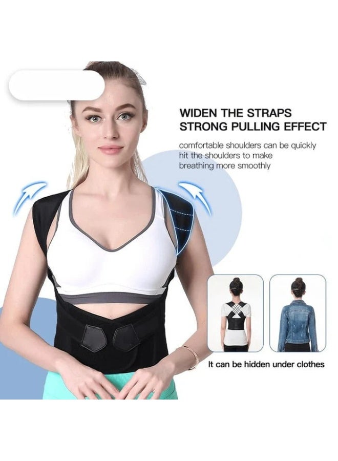 Adjustable Posture Corrector Belt for Back Shoulder Neck Support - Breathable, One Size - Image 1