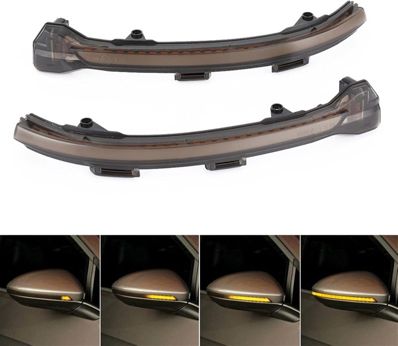 QASULER Amber Smoked Turn Signal Lights for Volkswagen MK7 - Image 4