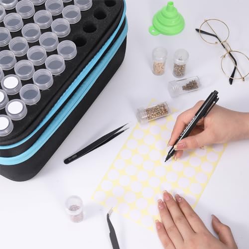 XLSXEXCL Seed Storage Organizer Sturdy Seed Organizer Storage Box Containers Label Stickers Funnel Straight Curved Tip Tweezers for Vegetable Plants Garden 240 Slots - Image 3