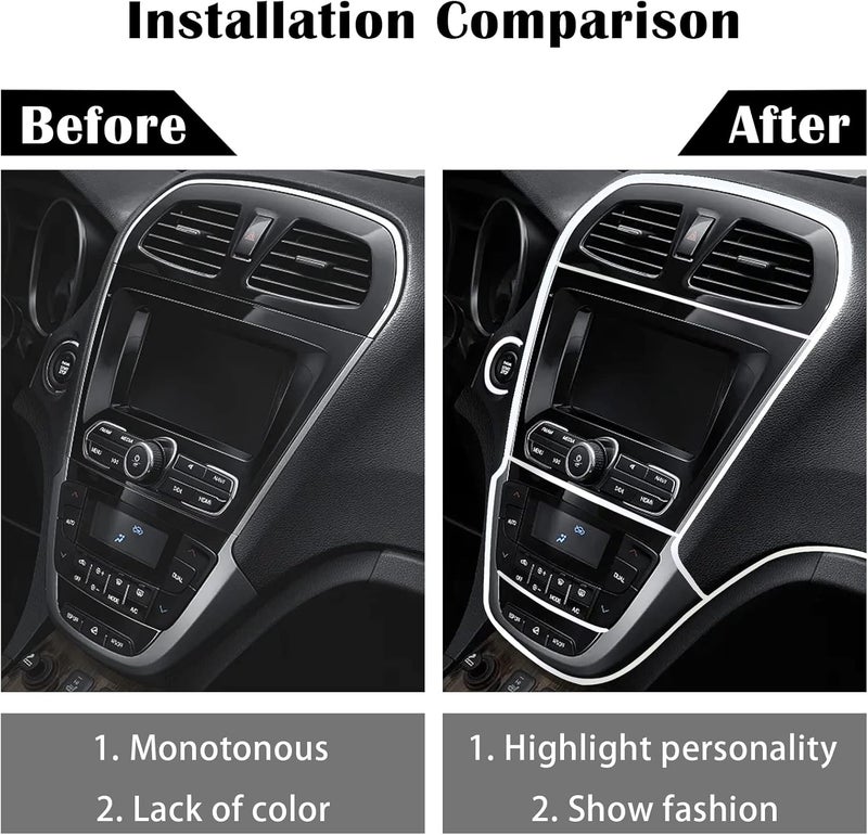 OSIFIT Car Interior Trim Strips - 16.4 ft Silver Decoration - Image 4