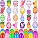 Howzcci 24 Pack Easter Mochi Squishy Toys Squishies Easter Toys with 24 PCS Plastic Easter Eggs for Kids Girls Boys Party Favors Easter Basket Stuffers Party Favors Candy Bags Gifts - Image 2