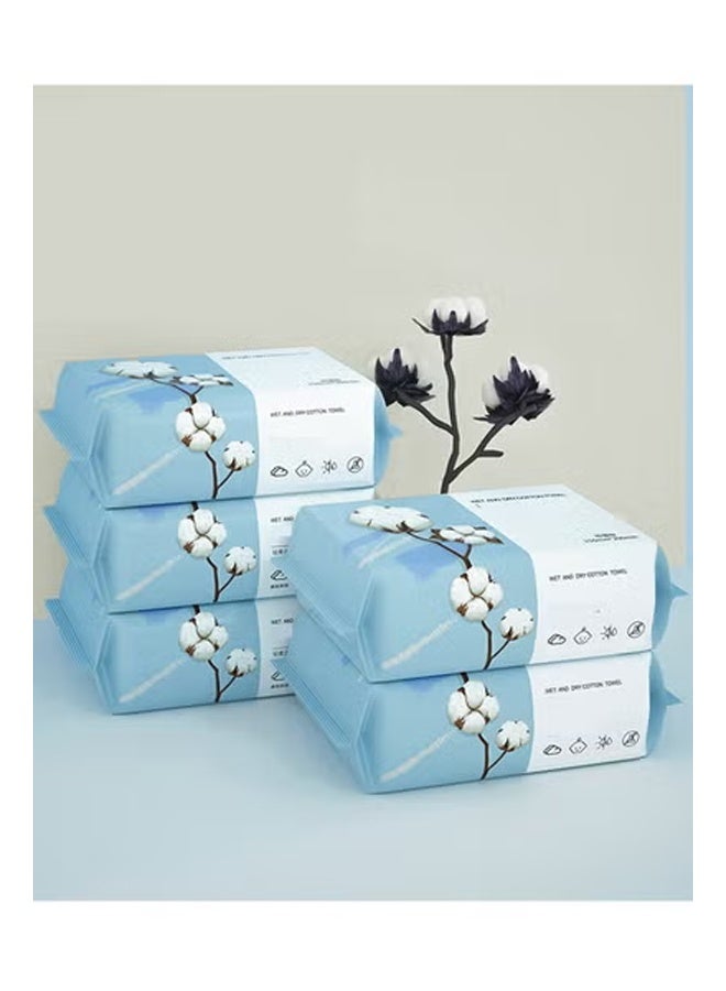 KLNAMAEAAN 5-Pack Soft and Thickened Pure Cotton Disposable Face Towels for Men, Women and Family Use - Image 1